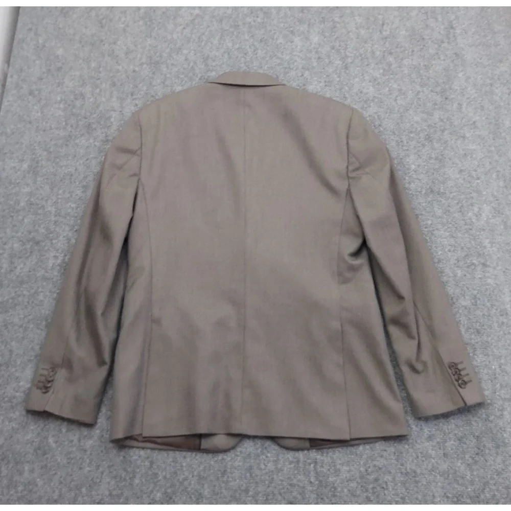 Banana Republic Blazer Jacket 40 Short Brown Herringbone 3 Button Notch